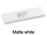 Washbasin top, custom-made, Width 60 to 200 cm x Depth 46 to 80 cm, high quality composite resin, Smooth white POLISHED finish, Free Delivery.